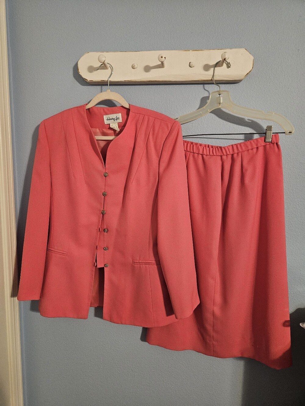 Vintage Heury- Lee Women's Pink Suit Set Classic A-Line